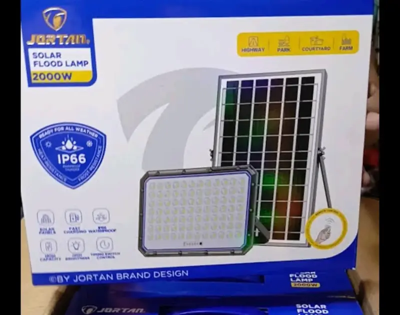Lámpara solar LED 2000W Jortan nuevo