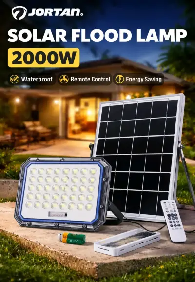 Lámpara solar LED 2000W Jortan nuevo - miniatura 2