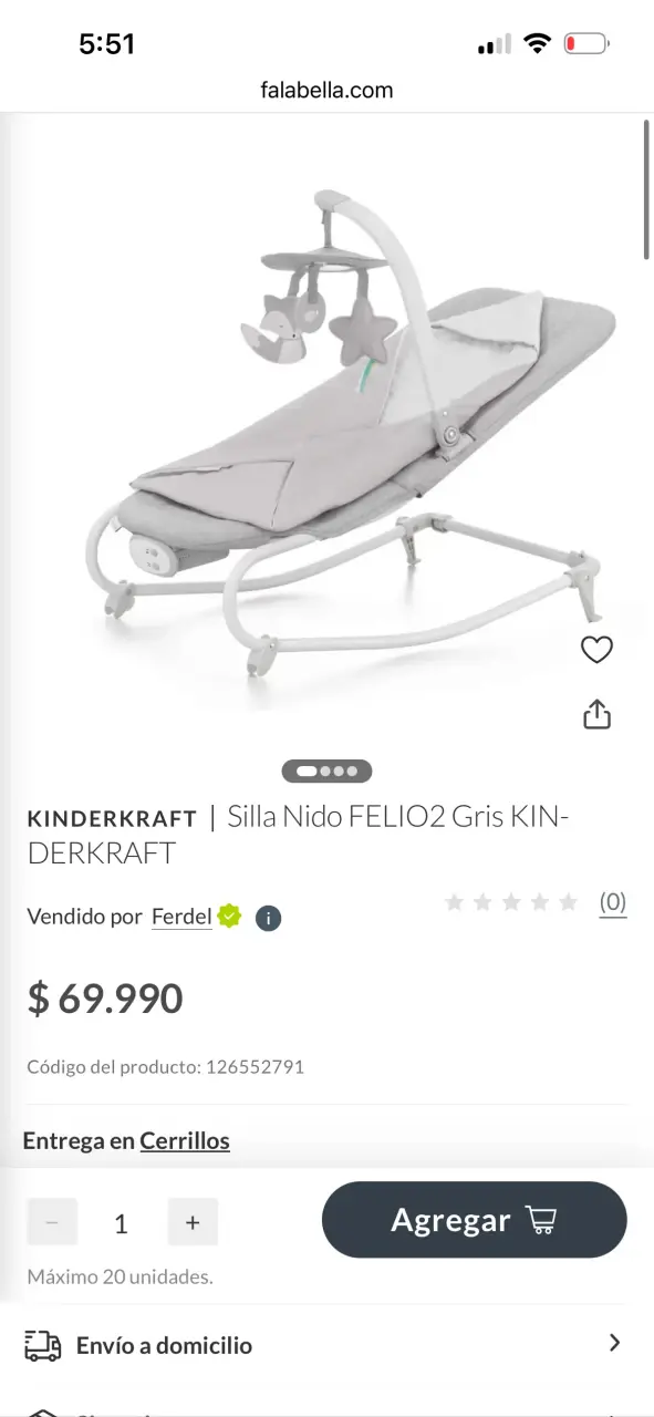 Silla Nido Gris KINDERKRAFT