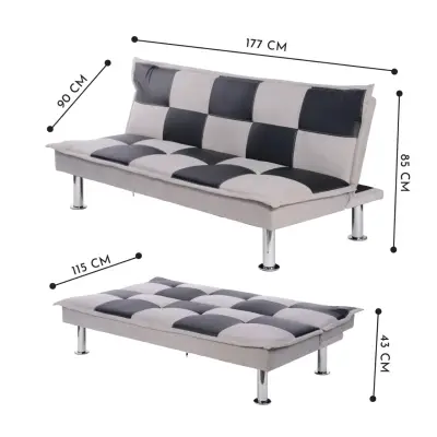 Sofá cama bicolor moderno - miniatura 1