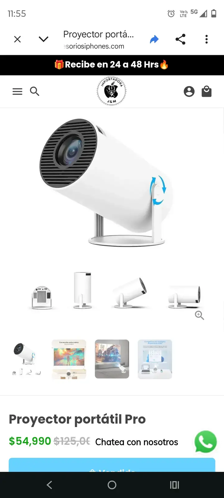 Proyector portátil Pro blanco