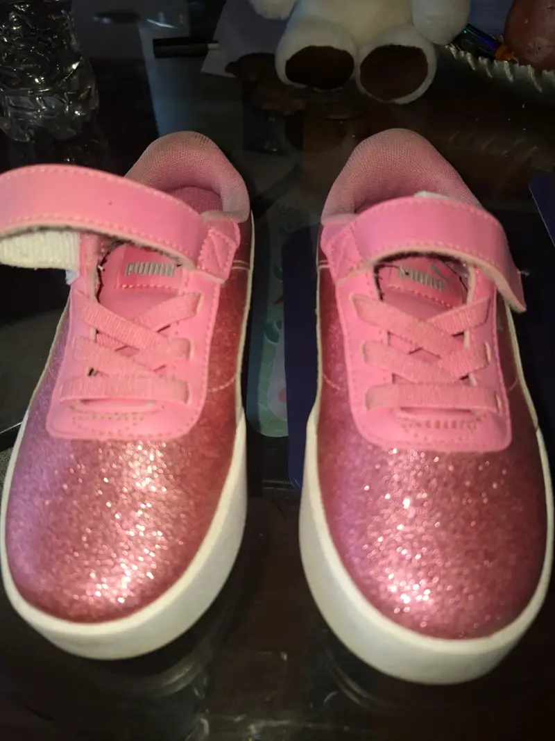 Zapatillas rosadas con brillo para niñas - 4