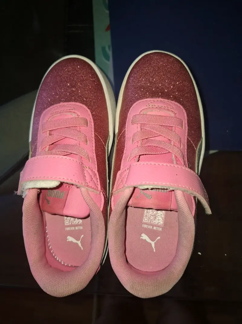 Zapatillas rosadas con brillo para niñas - 5