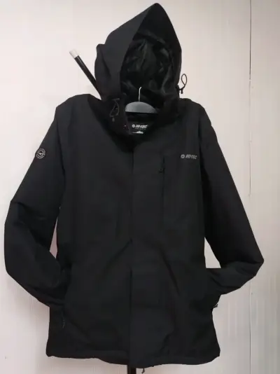 Chaqueta negra Hi-Tec con capucha - miniatura 1