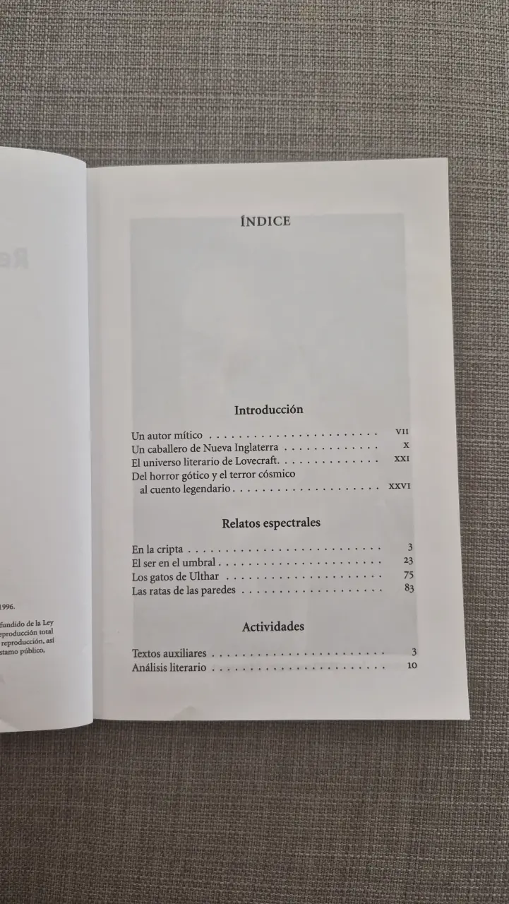 Libro 'Relatos espectrales' H.P. Lovecraft - 3