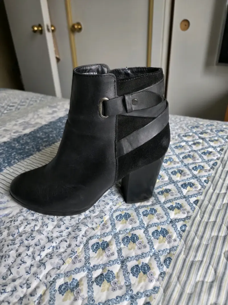 Botines de cuero negro - 3