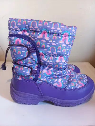 Botas de nieve infantiles moradas - miniatura 1