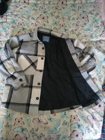 Chaqueta escocesa gris y negra - miniatura 2