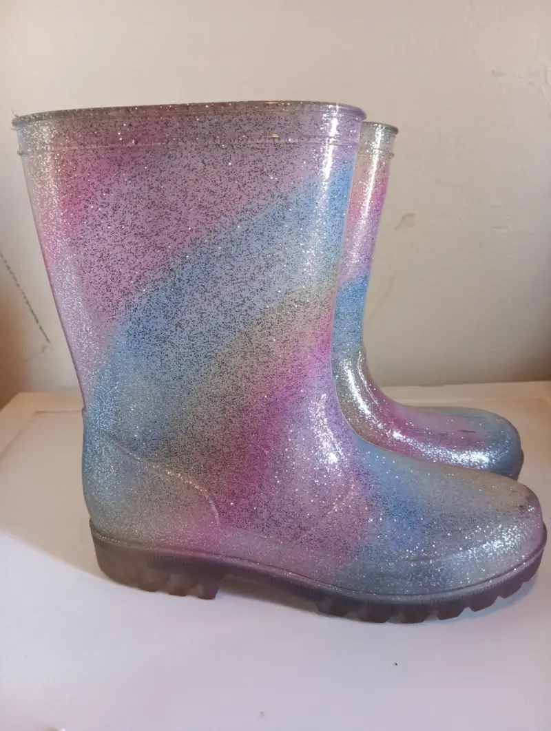 Botas de lluvia brillantes multicolor