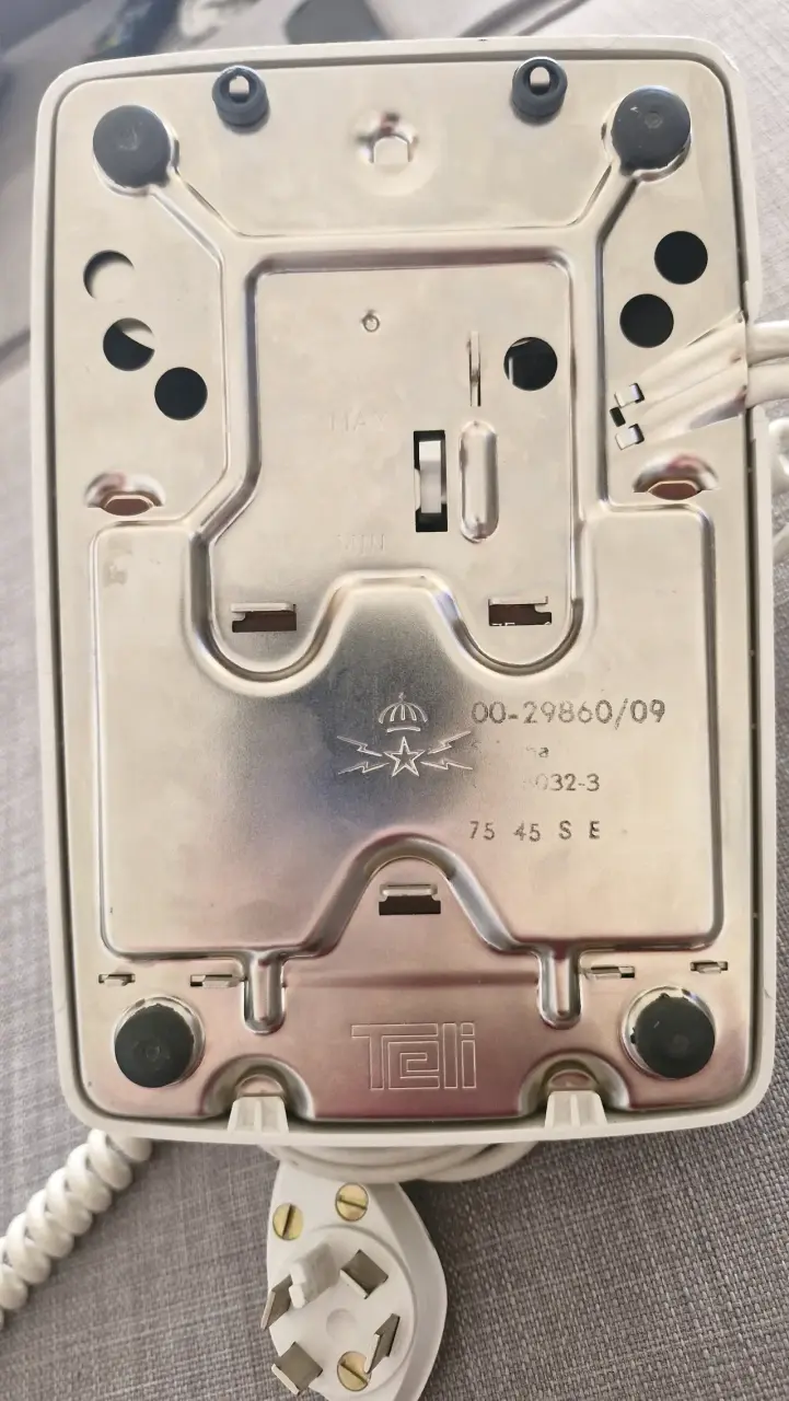 Teléfono rotativo blanco vintage - 3
