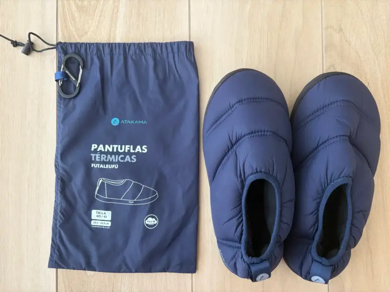 Pantuflas térmicas azul Atakama, talla 40/41 - 1