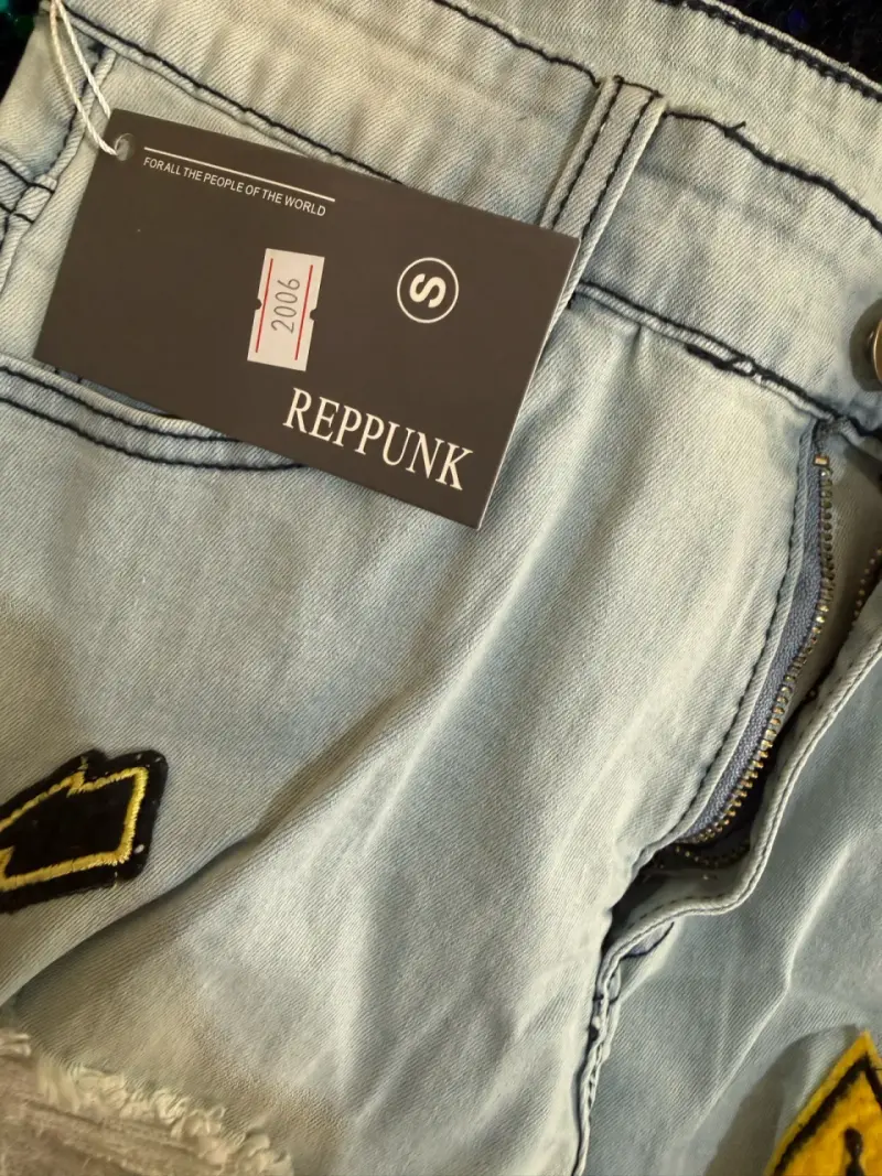 Jeans con parches talla S - 3