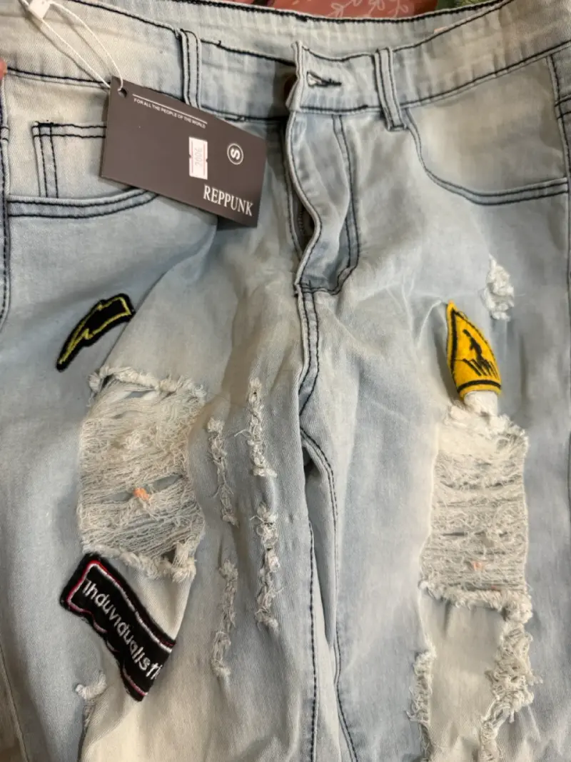 Jeans con parches talla S - 4