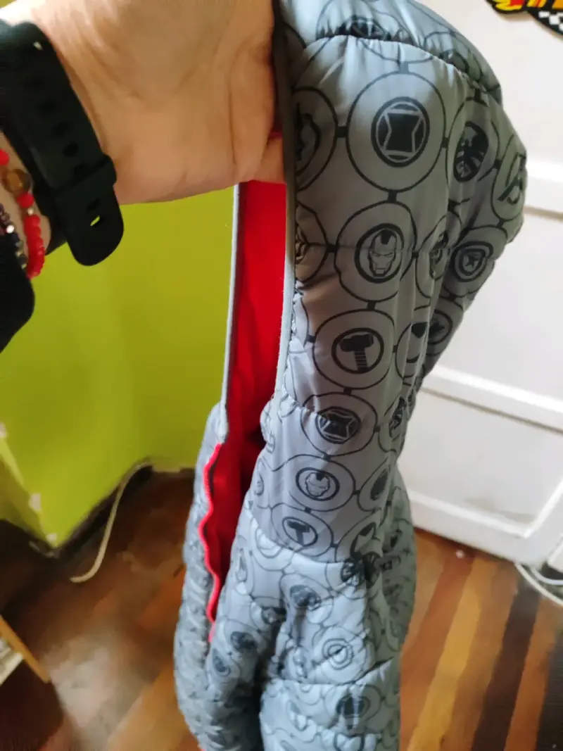 Parka infantil estampada gris - 5