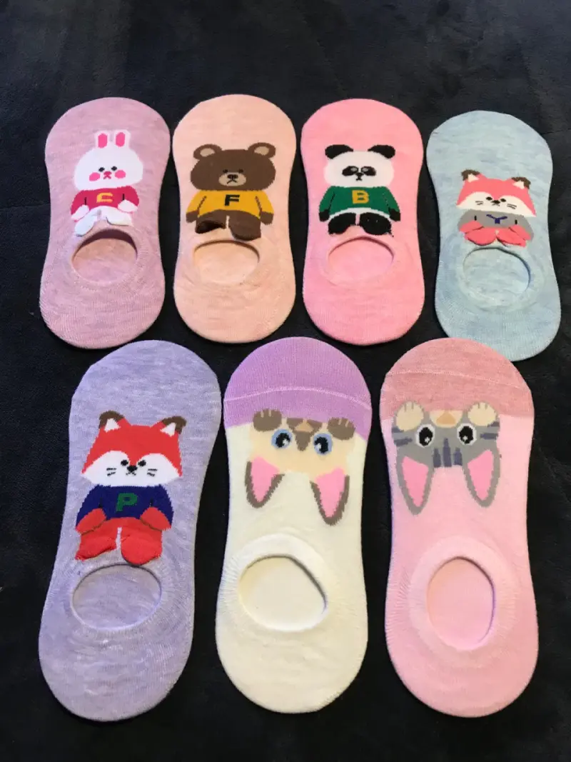 Calcetines tobilleros con animales