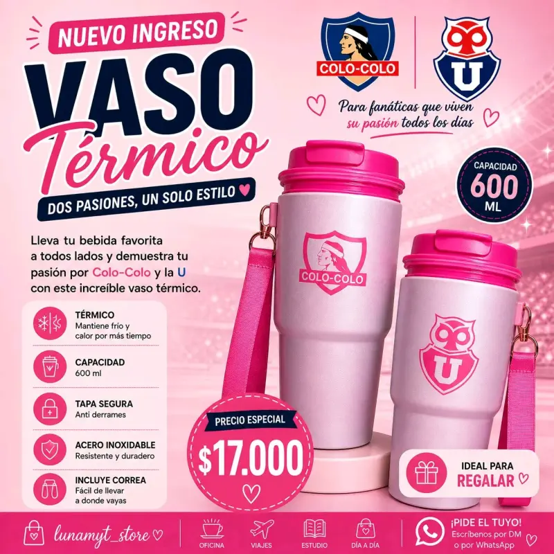 Vaso térmico 600ml Colo-Colo y U - 1
