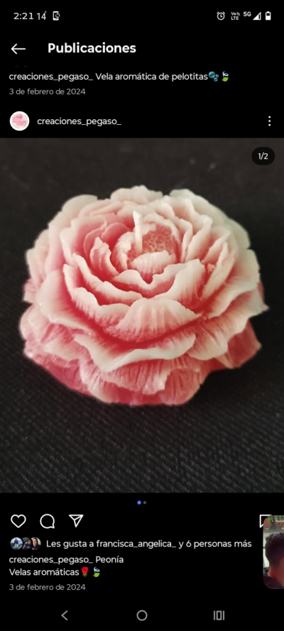 Vela aromática peonía - miniatura 2