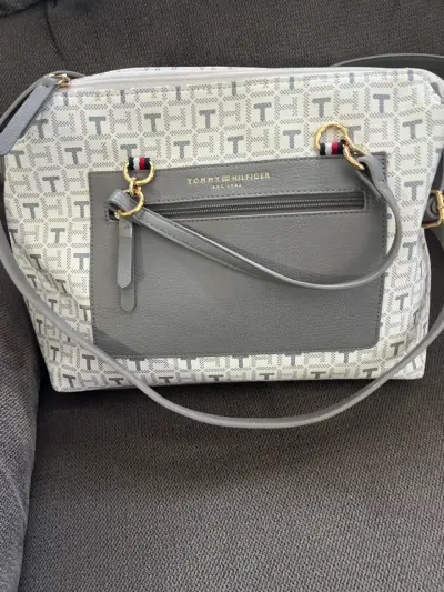 Cartera Tommy Hilfiger gris - miniatura 1
