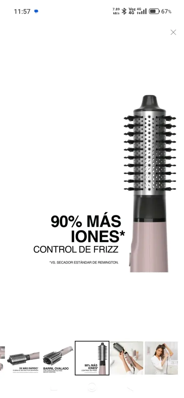 Cepillo Secador Remington 1200W - 5