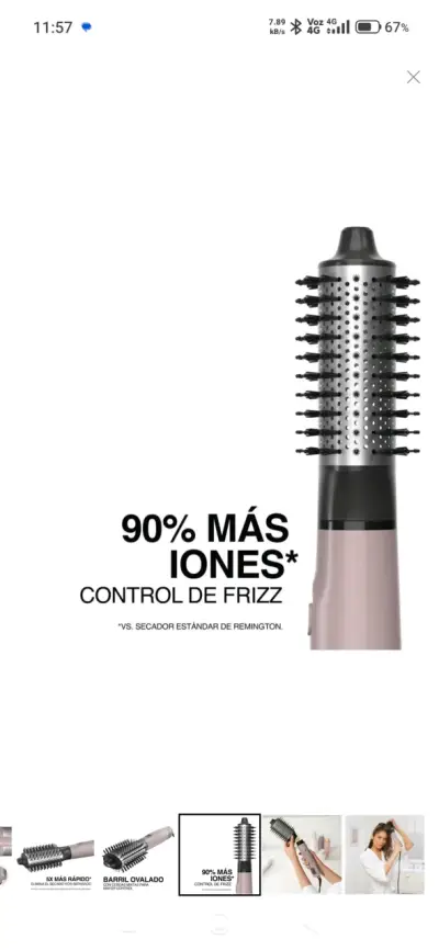 Cepillo Secador Remington 1200W - miniatura 5