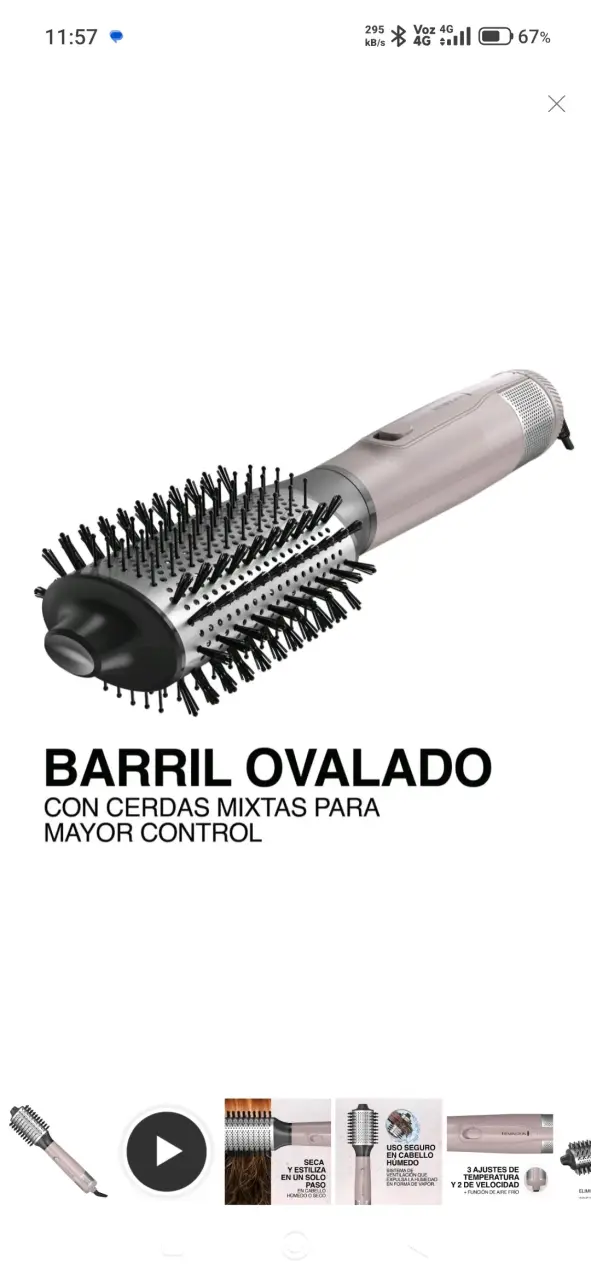 Cepillo Secador Remington 1200W - 6