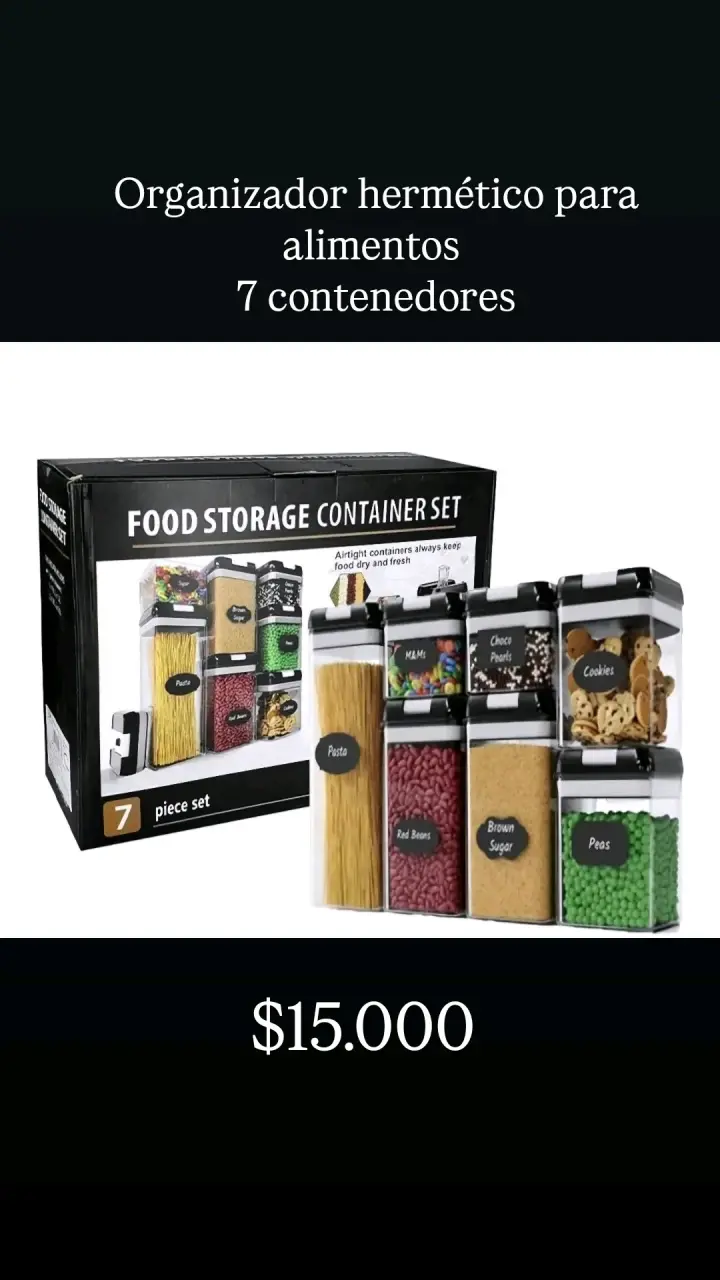 Set de 7 contenedores herméticos