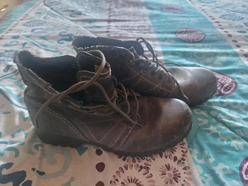 Botines de cuero verde  oscuro