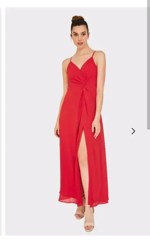 Vestido largo rojo elegante - 2