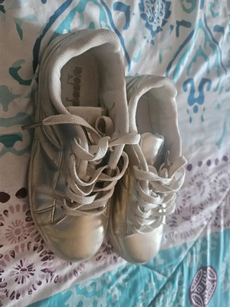 Zapatillas deportivas plateadas Diadora