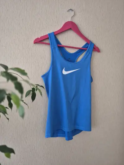Polera deportiva azul Nike - miniatura 1