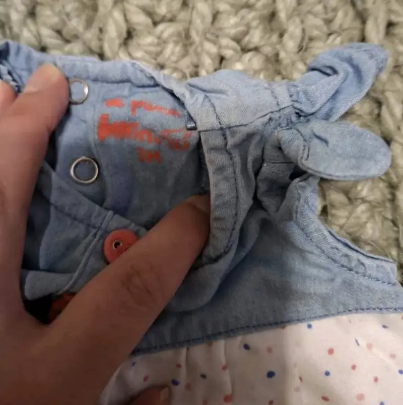 Vestido bebé denim y estampado - 2