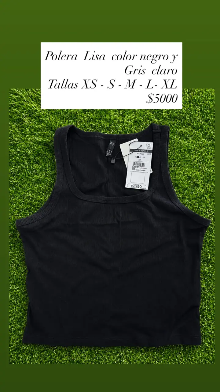 Polera lisa color negro