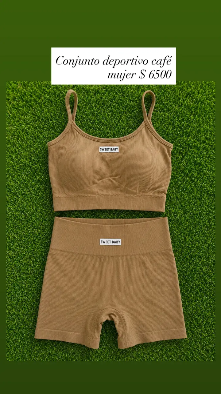 Conjunto deportivo café mujer
