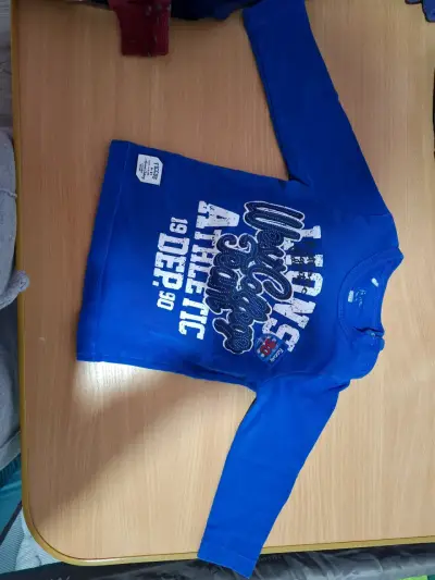Camisa niño azul con bolsillos - miniatura 5