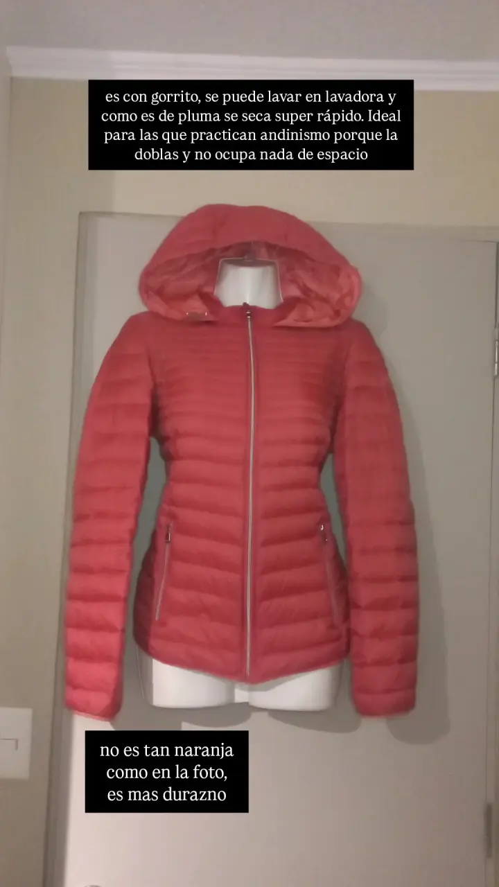 Chaqueta de pluma con capucha talla S - 2