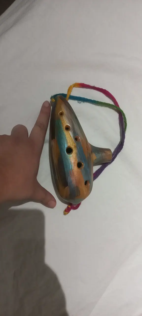 Ocarina artesanal multicolor - 3