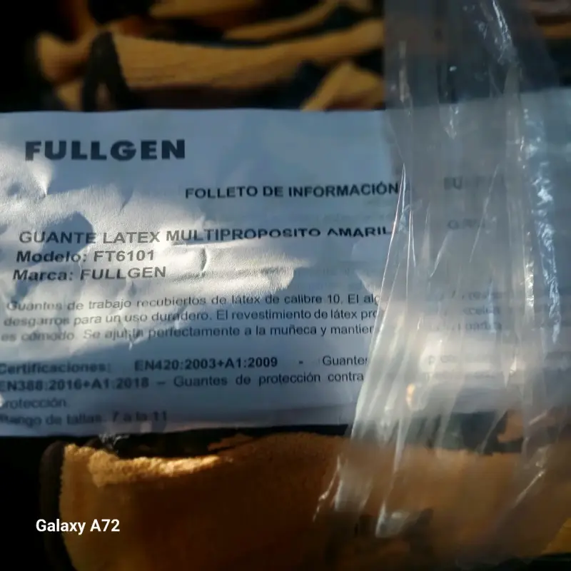 Guantes de látex amarillos y negros - 2