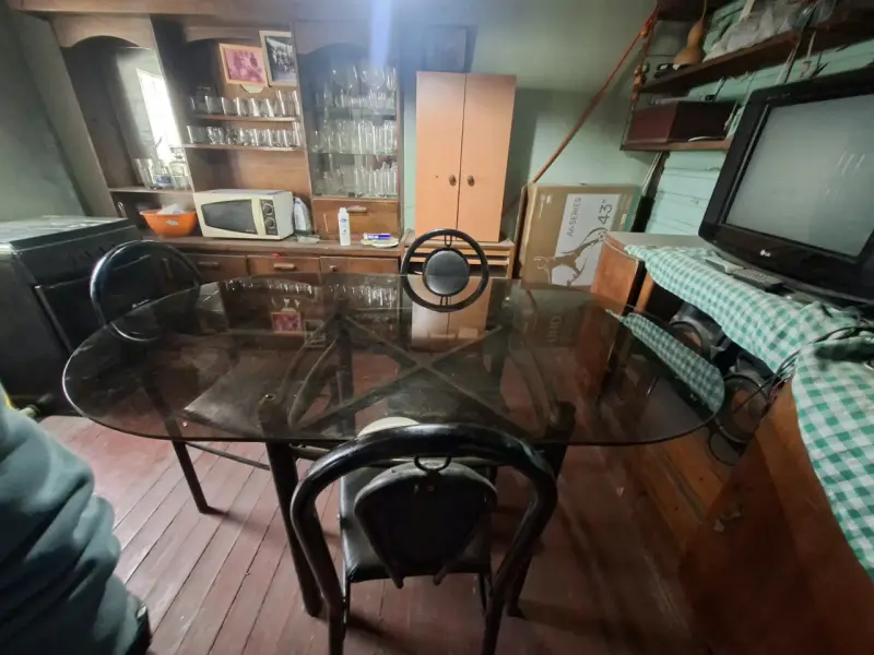 Mesa de vidrio 4 sillas