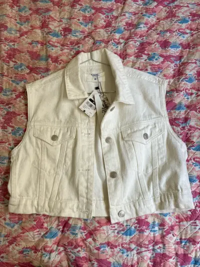 Chaqueta de mezclilla blanco - miniatura 1