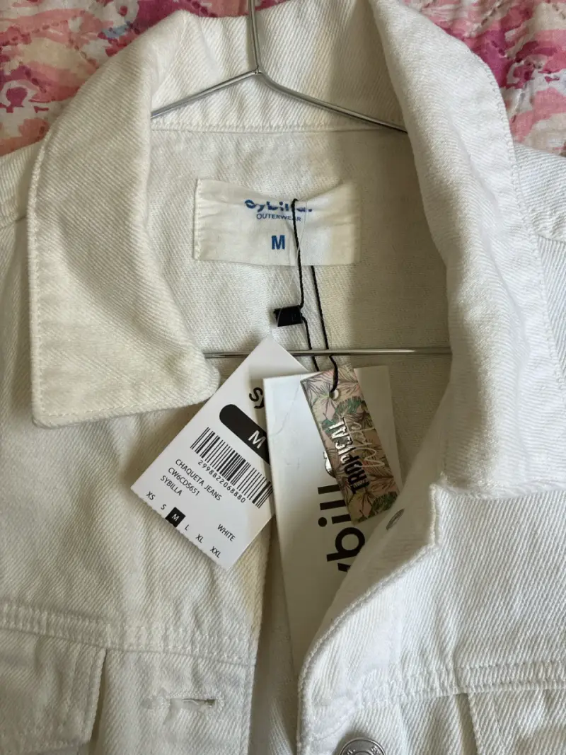 Chaqueta de mezclilla blanco - 2