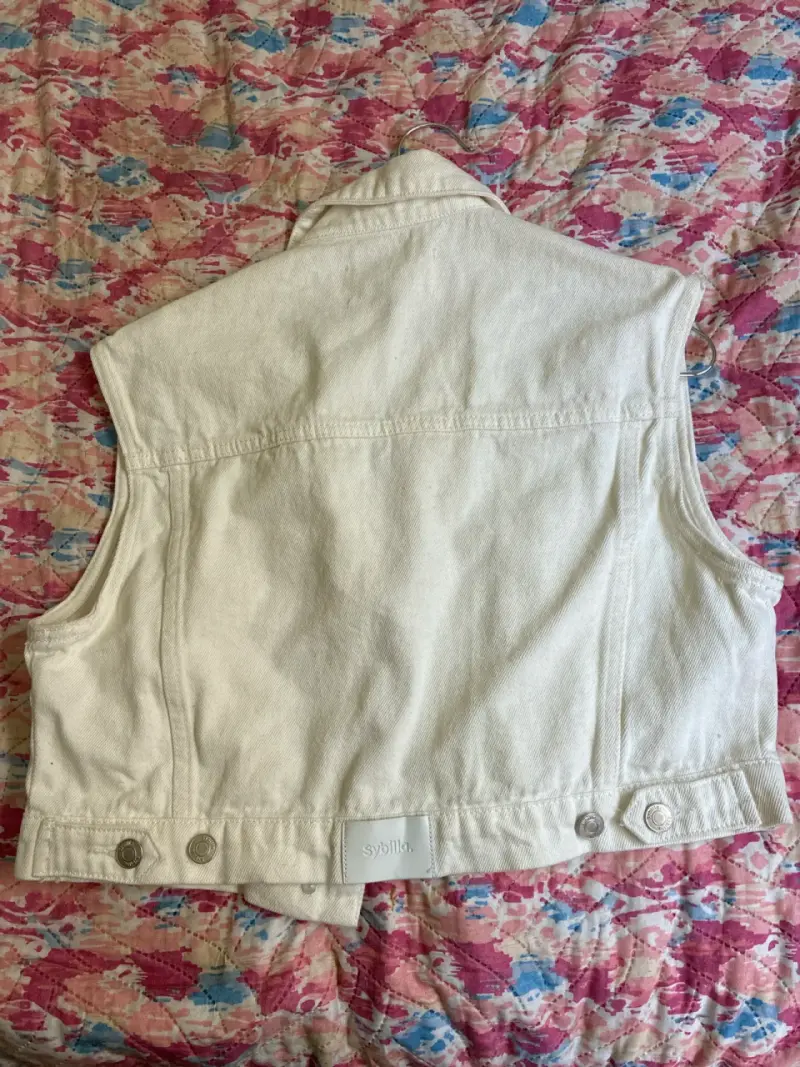 Chaqueta de mezclilla blanco - 3