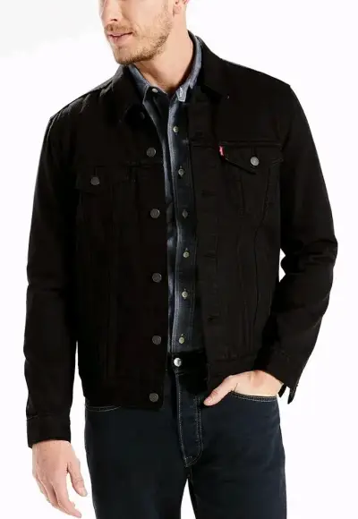 Chaqueta negra de mezclilla Levis - miniatura 1