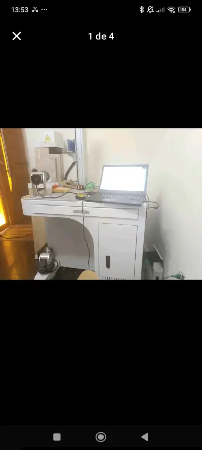 Láser fibra, 30watt con laptop - miniatura 1