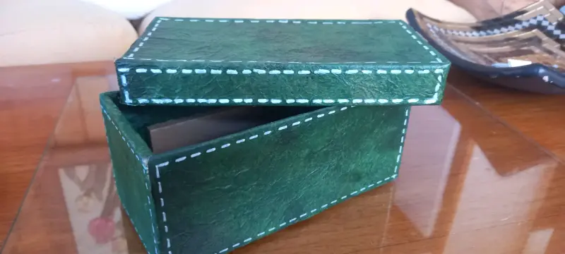 Caja decorativa verde - 3