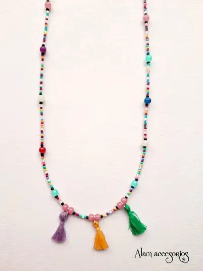Collar de cuentas colorido - miniatura 2