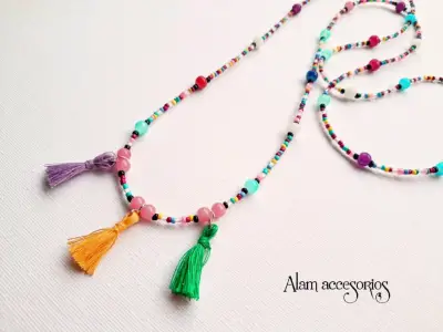 Collar de cuentas colorido - miniatura 4