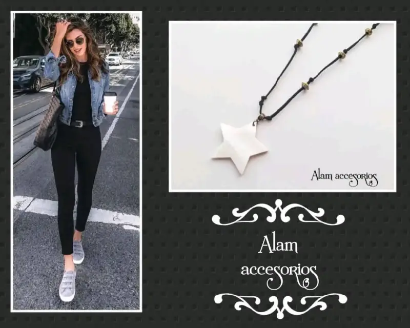 Collar con colgante de estrella XL