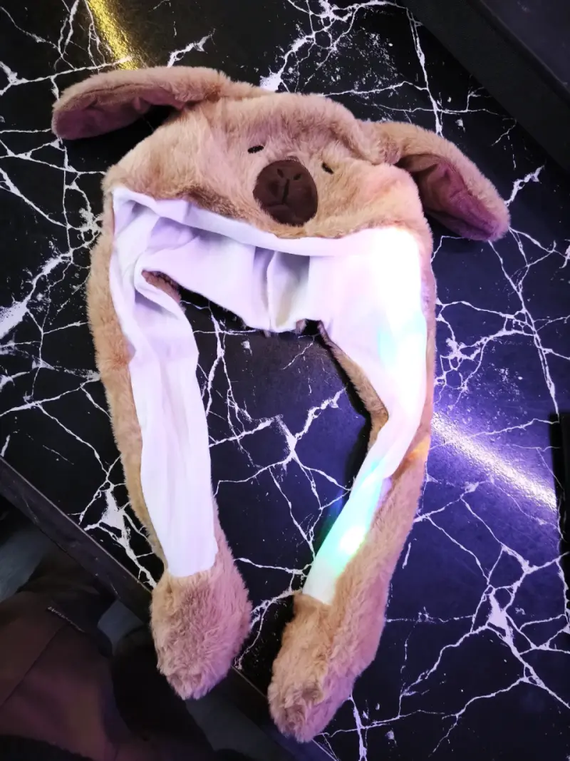 Gorro de peluche con orejas