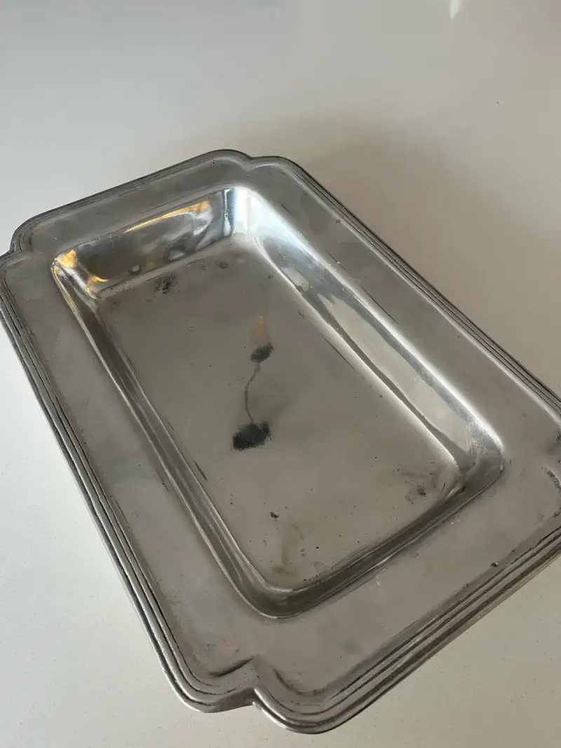Bandeja rectangular de peltre - 3