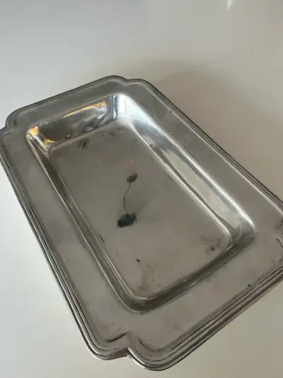 Bandeja rectangular de peltre - miniatura 3
